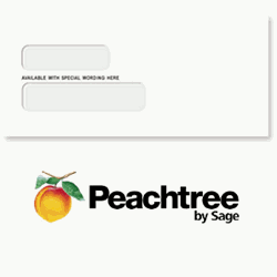 Double Window Envelope for Peachtree Software - Moisture Seal